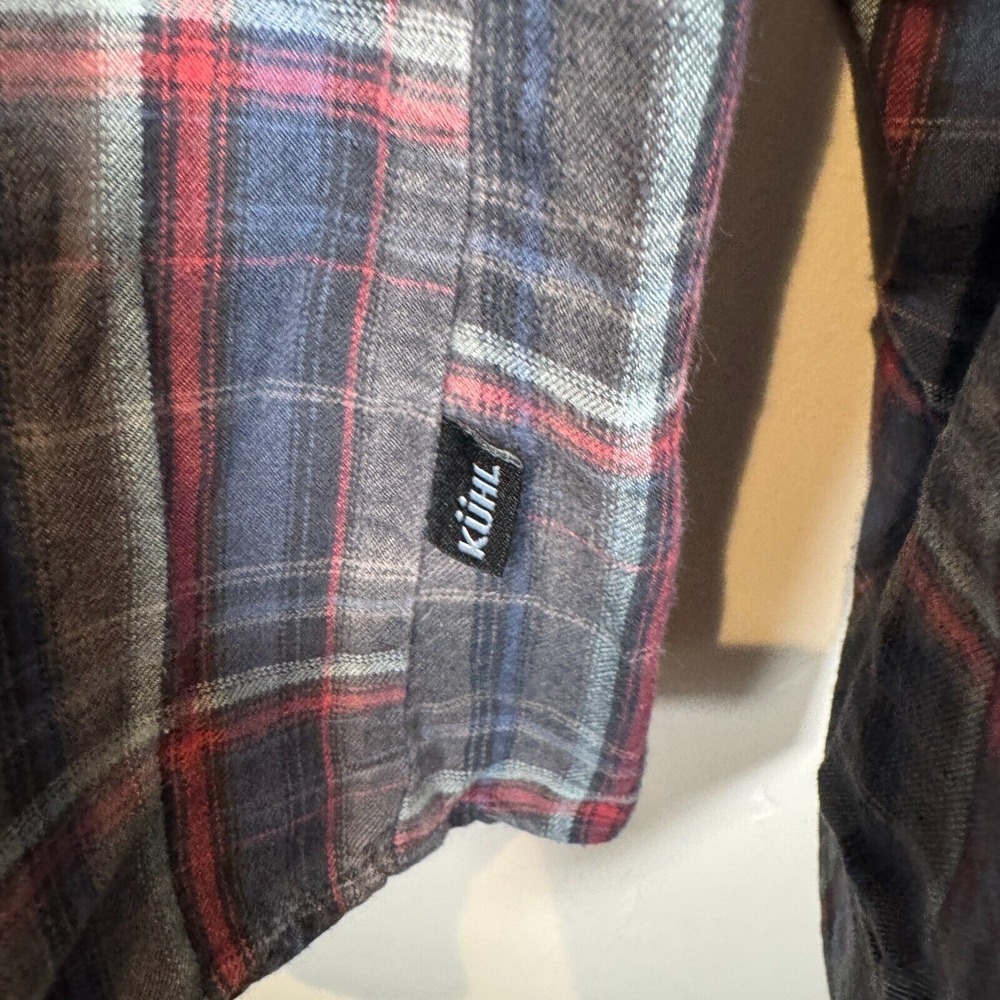 Kuhl Fugitive Flannel Shirt Mens Size Medium Cotton Plaid Long Sleeve Button Up - Picture 8 of 12